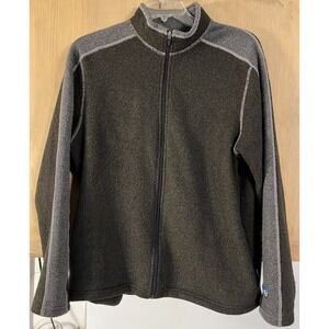 Kuhl Zip Up Alpaca Fleece Jacket Lg‎ Brown/Gray